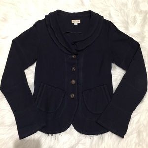 ANTHROPOLOGIE NEESH by D.A.R Linen Blazer in Navy